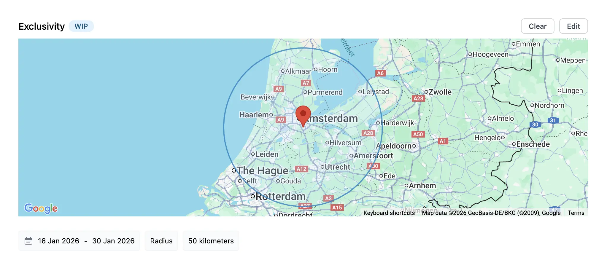 Visible exclusivity in booking